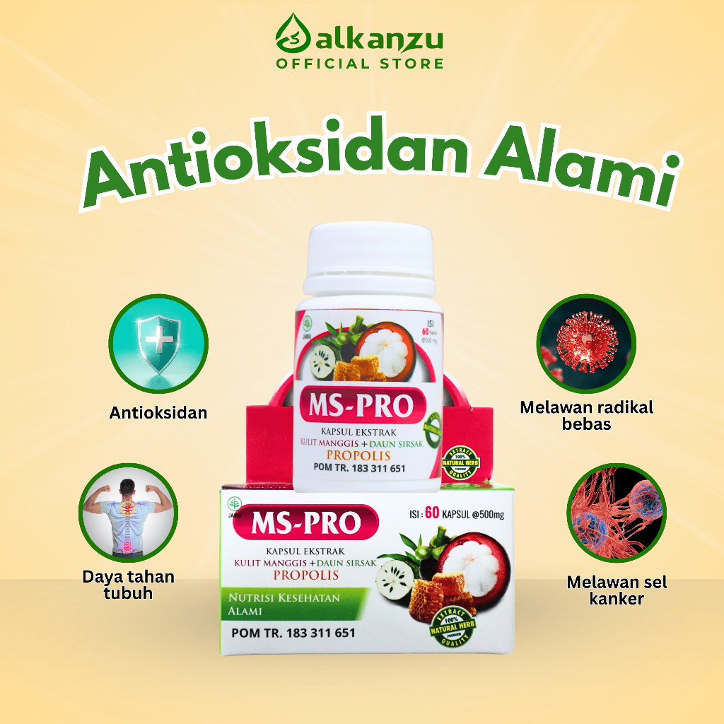 MS PRO kapsul manggis plus daun sirsak dan propolis
