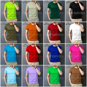 Kaos Polos Dewasa Catton Combad 24S (40 Warna)