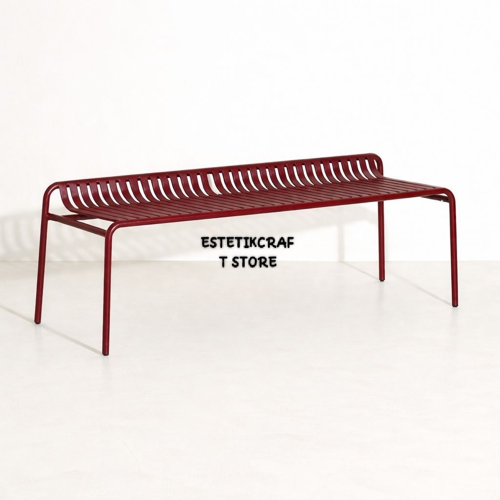 Jual Week-end backless bench bangku besi outdoor indoor | Shopee Indonesia