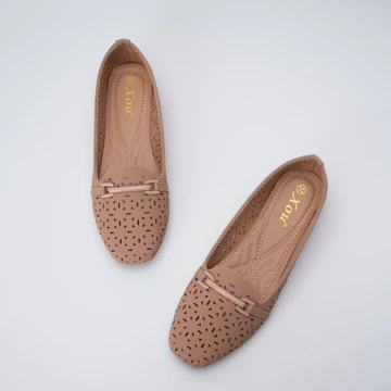 XOU Fashion Flatshoes Wanita Bagian Bawah Nyaman Bernapas Lembut Dan Tidak Licin Flatshoes A 03
