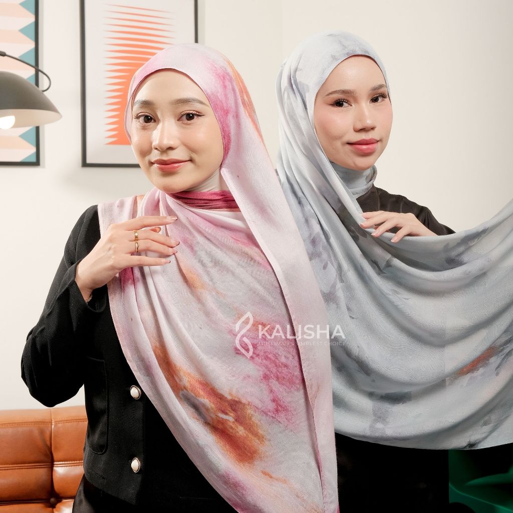 Jual Kalisha Hijab - Viscose Printed Modal (Hijab Pashmina Motif Bahan ...