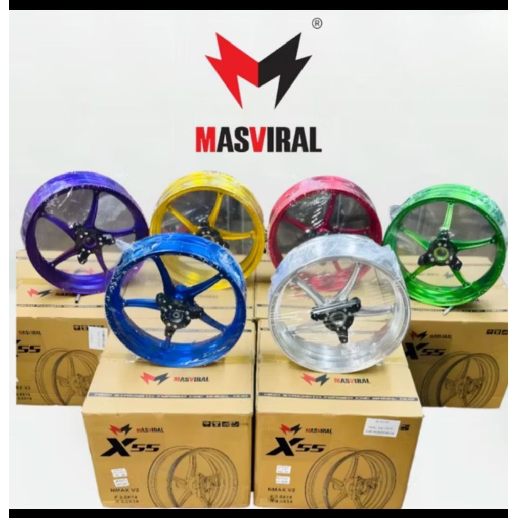 Jual VELG RACING AX55 MASVIRAL SPORTRIM CNC NMAX V2 V3 NEW NMAX TURBO ...