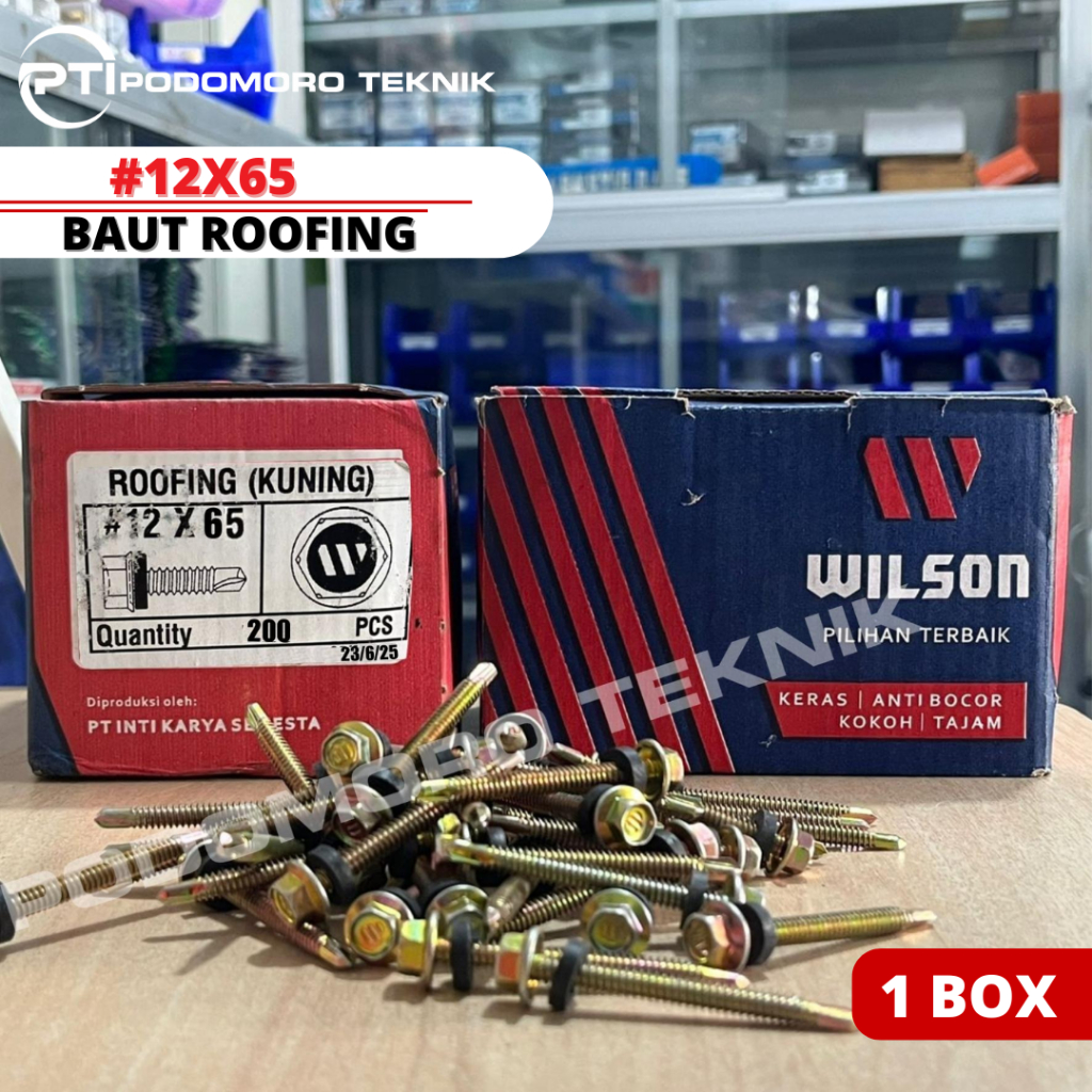 Jual 1 BOX - Sekrup Roofing HEX / SDS #12X65 Sekrup Atap Baja Ringan ...
