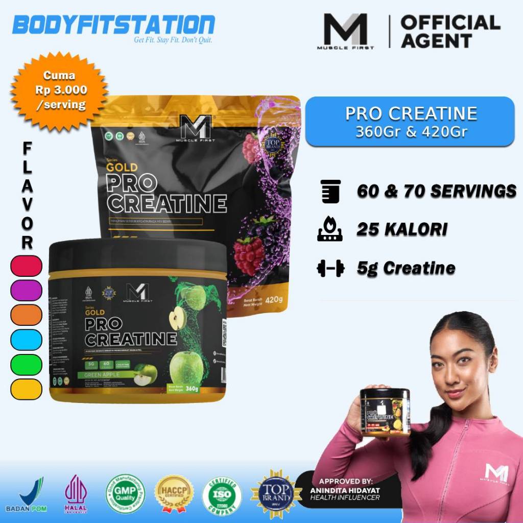 Jual Muscle First Pro Creatine 360 & 420 grams - Suplemen kreatin M1 ...