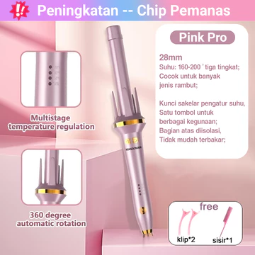 MANGO MAN Hair Curly Styler 28mm Catokan Curly Otomatis Ceramics Curly Catokan Keriting Keramik
