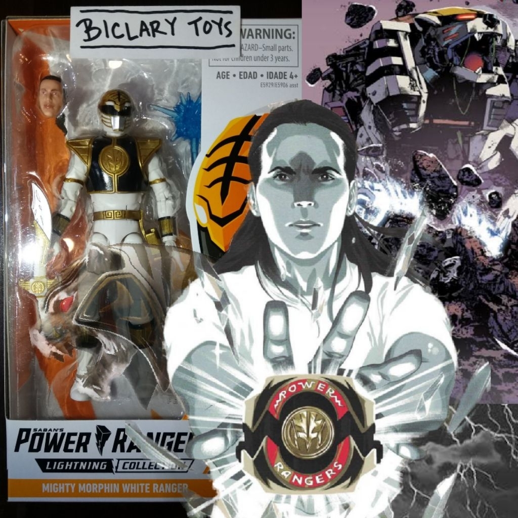 Jual Lightning Collection White Ranger Kiba Ranger Hasbro SHF Size ...