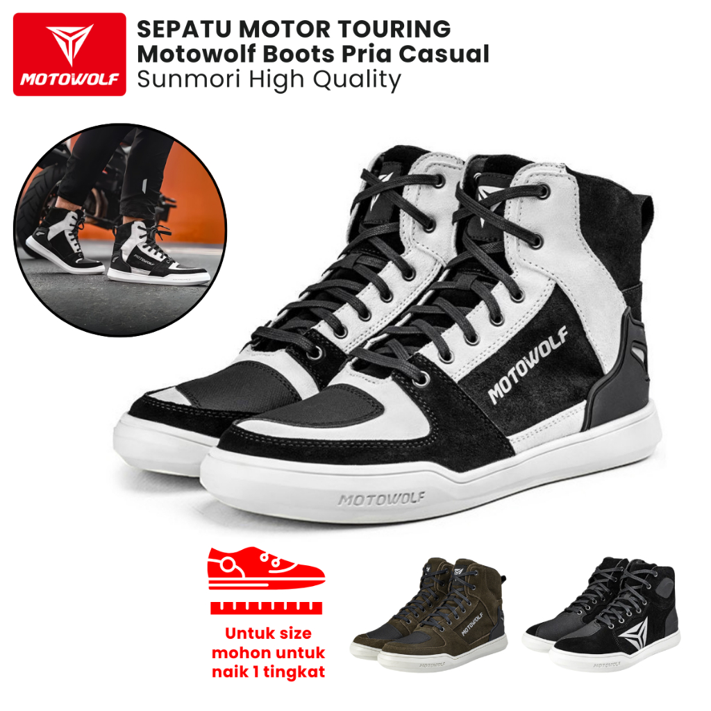 Jual Sepatu Motor Touring Motowolf Boots Pria Casual Sunmori High ...