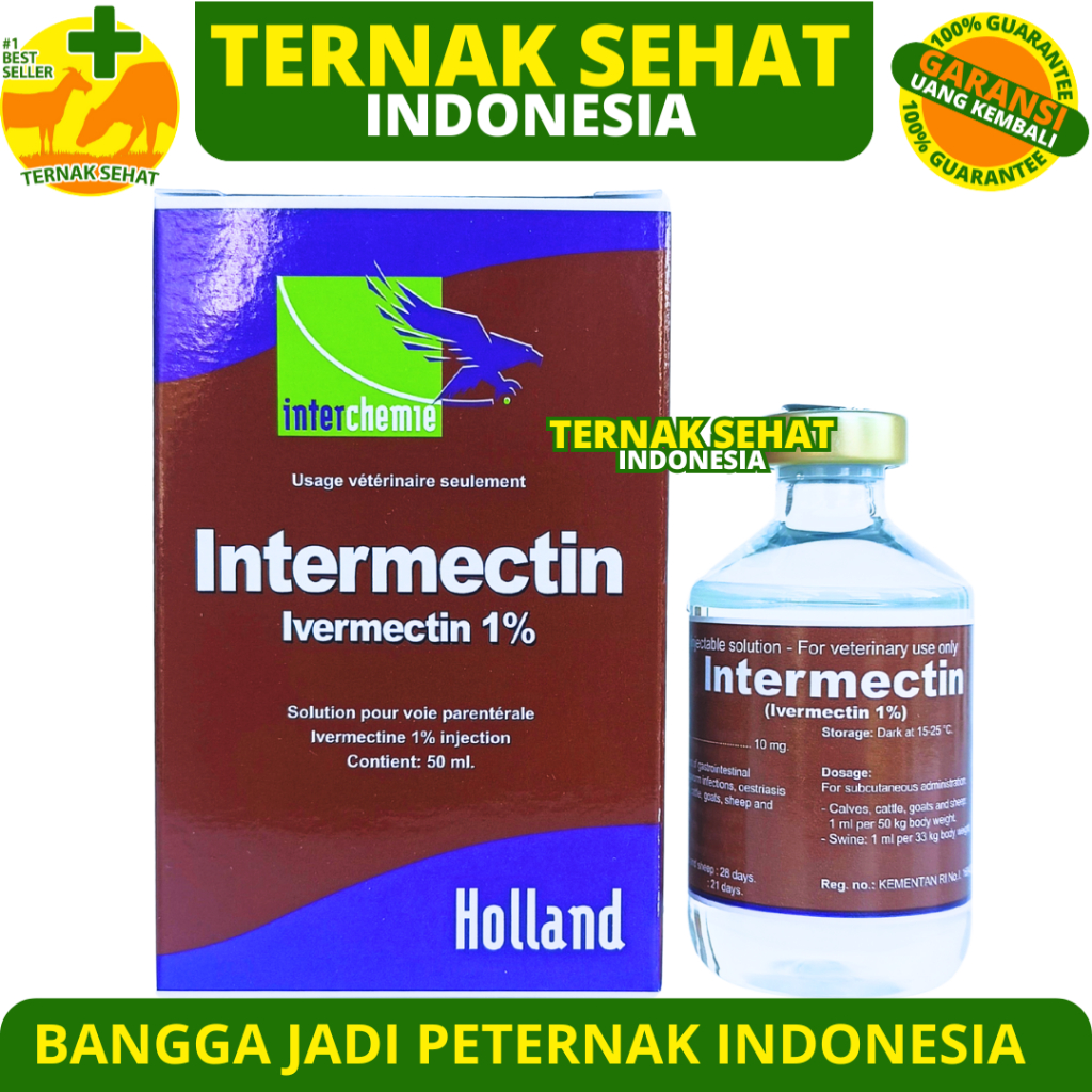 Jual INTERMECTIN 50 ml BIASA & SUPER - Obat Hewan Kutu Skabies Gudik ...