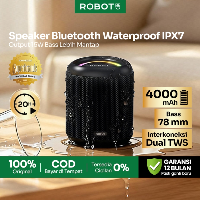 Jual ROBOT Speaker Bluetooth Tahan 20 Jam Pemutaran Suara HD Jernih ...