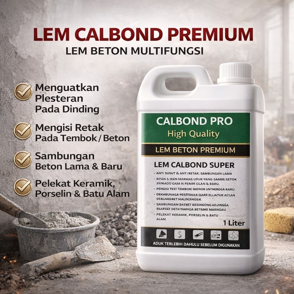 Jual Calbond Pro Lem Beton Penguat Semen & Plester | Anti Retak & Anti ...