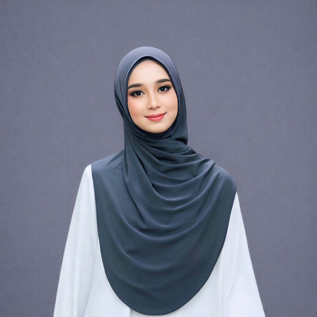 Hijab Zalika Instan Syar'i Non Pet Menutup Dada l Jilbab  Pashmina Malay Terbaru Jersey Premium