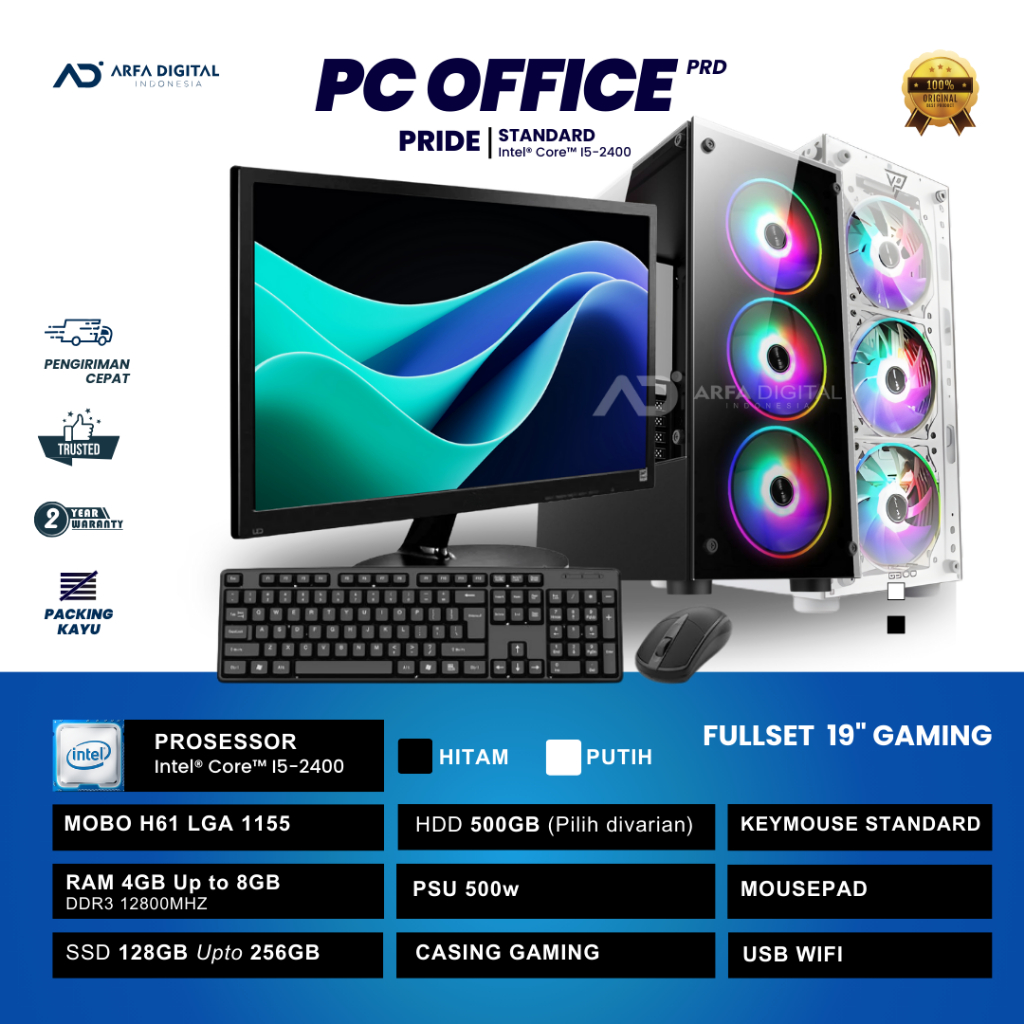 Jual Komputer Full Set Murah Intel Core I5 Ram 8GB SSD 120GB HDD