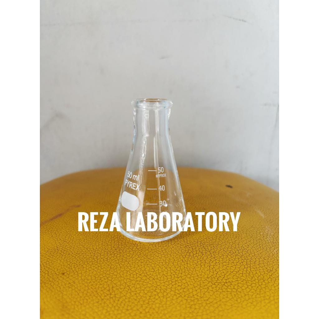 Jual Labu Erlenmeyer Kaca Borosilikat Flask PYREX Glass Class Alat ...