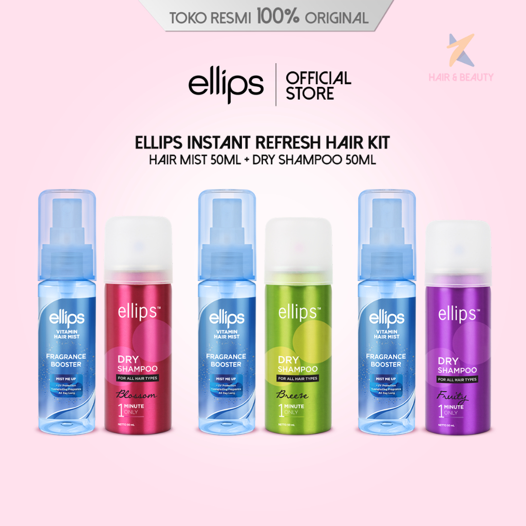 Jual Ellips Instant Refresh Hair Kit | Ellips Hair Mist + Ellips Dry ...
