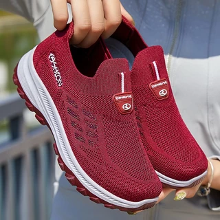 Solway Sneakers Slip On Wanita Anti Slip Rajut