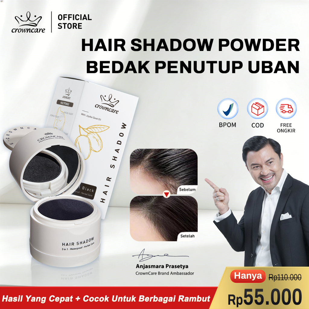 Jual Crowncare Hair Shadow Powder Bedak Penutup Garis Rambut Yang Tipis ...