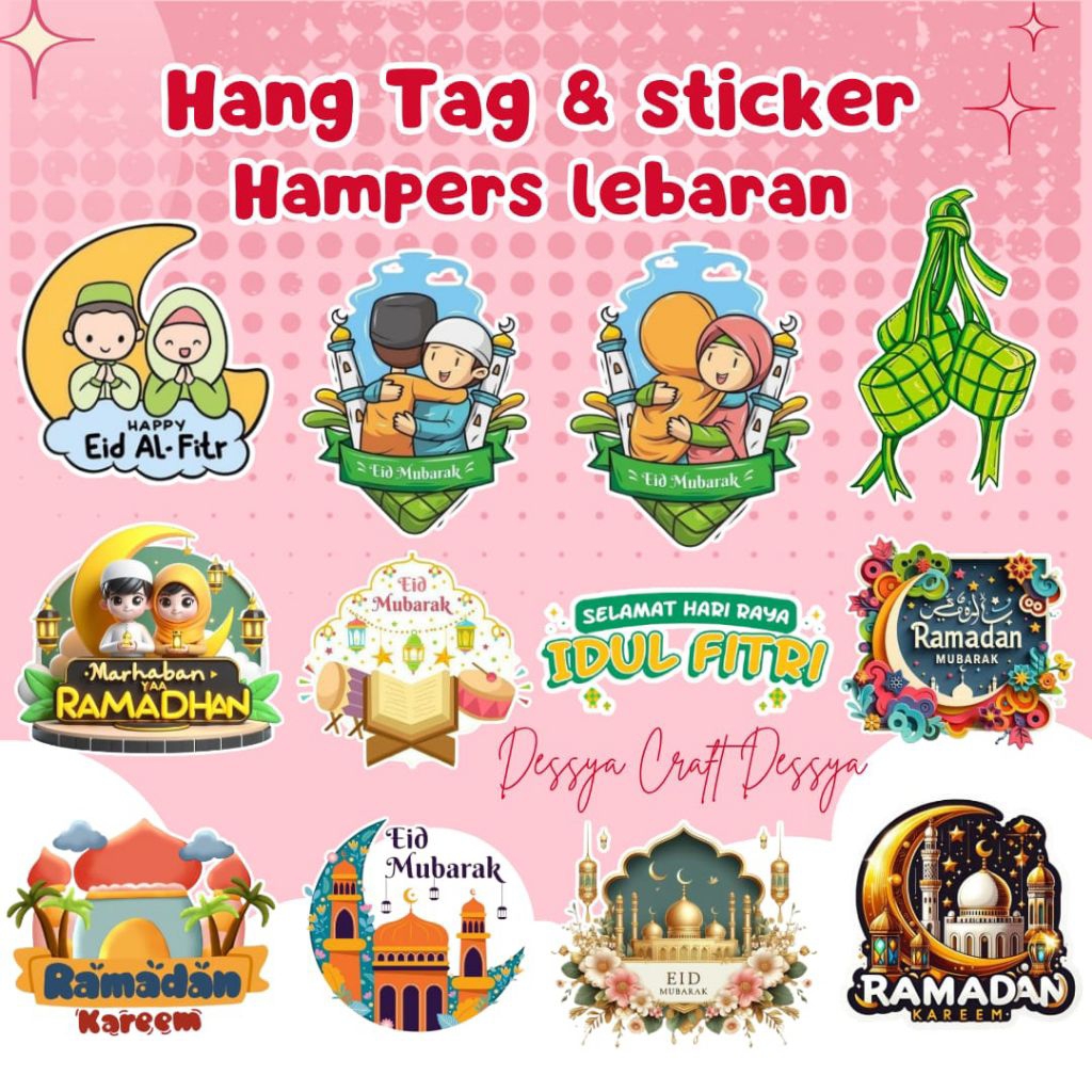 Jual Topper Lebaran dan Sticker Untuk Hampers / Hang tag & Sticker ...
