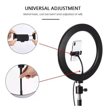 Paket Lengkap Ring Light 26cm Tripod 2.1M Untuk Selfie Live Streaming Foto Studio Vlog Live