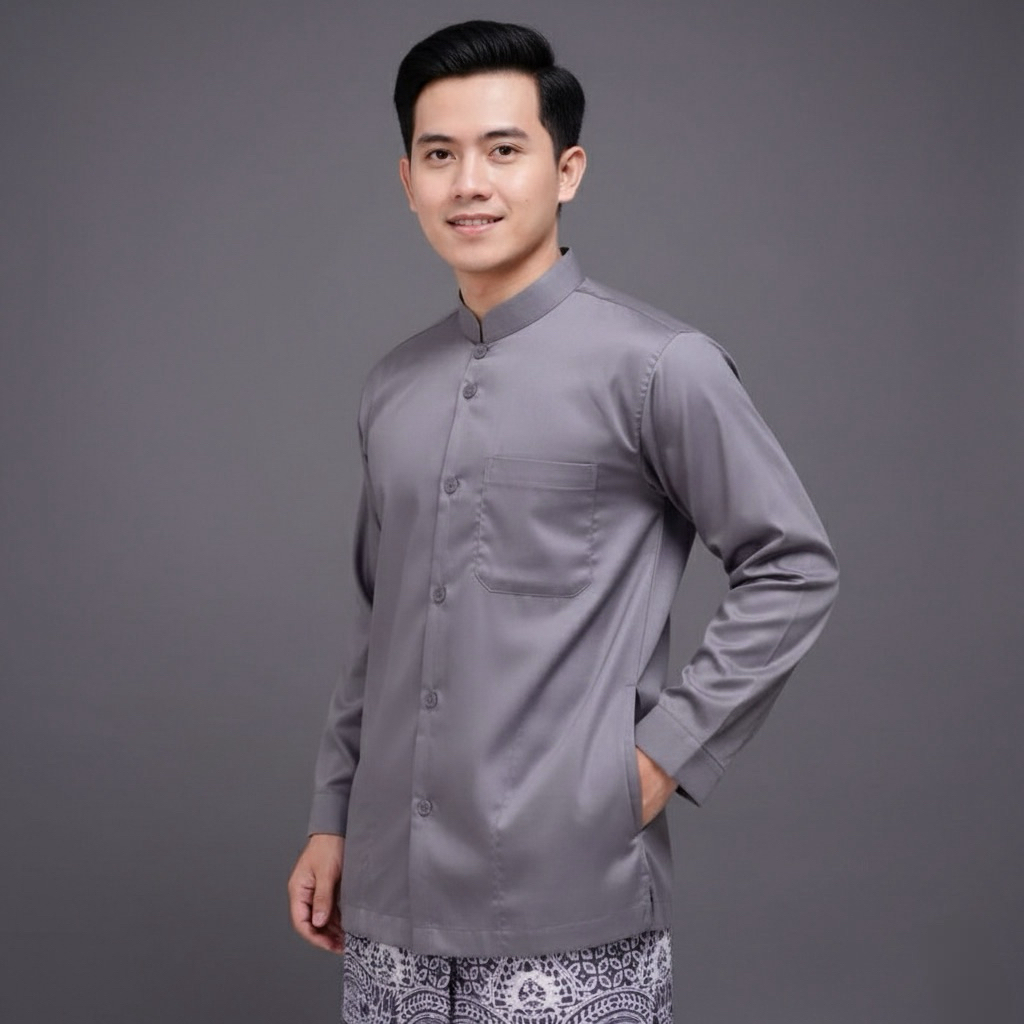 Baju Koko Habaib Polos Lengan Panjang Bahan Toyobo Premier Dewasa| Baju Koko Haibah