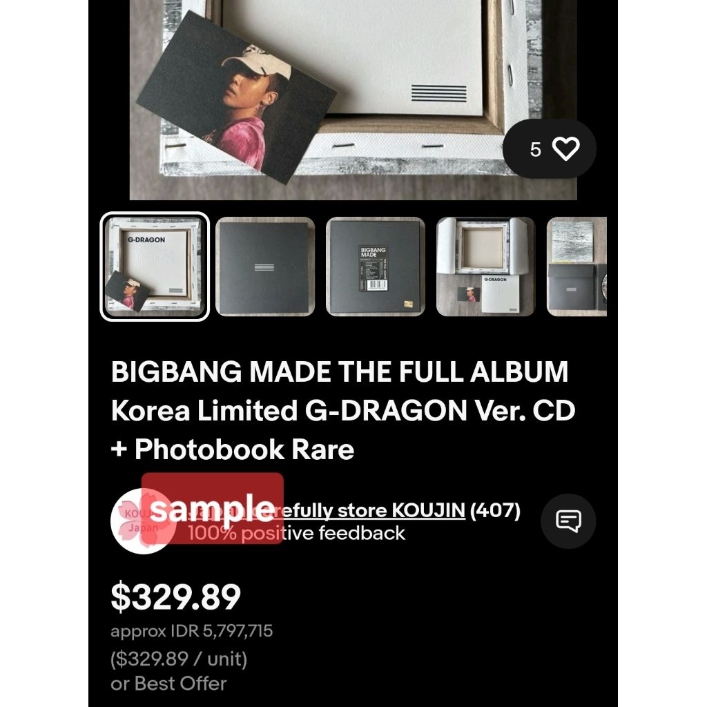 Jual bigbang MADE FULL ALBUM G-dragon version limited first