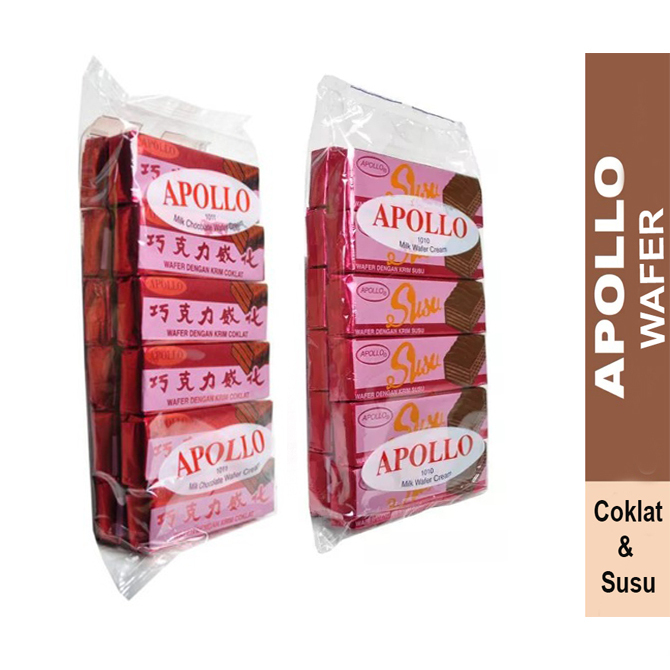 Jual APOLLO WAFER MILK CHOCOLATE / APOLO COATED WAFER | Shopee Indonesia