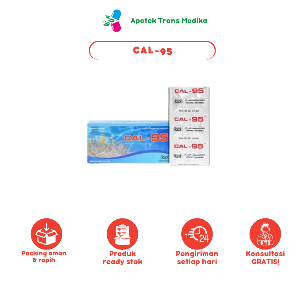 Jual Cal-95 Strip 6 Kaplet - Suplemen Kalsium Tulang | Shopee Indonesia