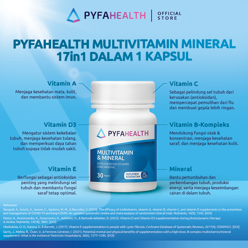 Jual [TWIN PACK] PYFAHEALTH VITAMIN | MULTIVITAMIN & MINERAL, VITAMIN B ...