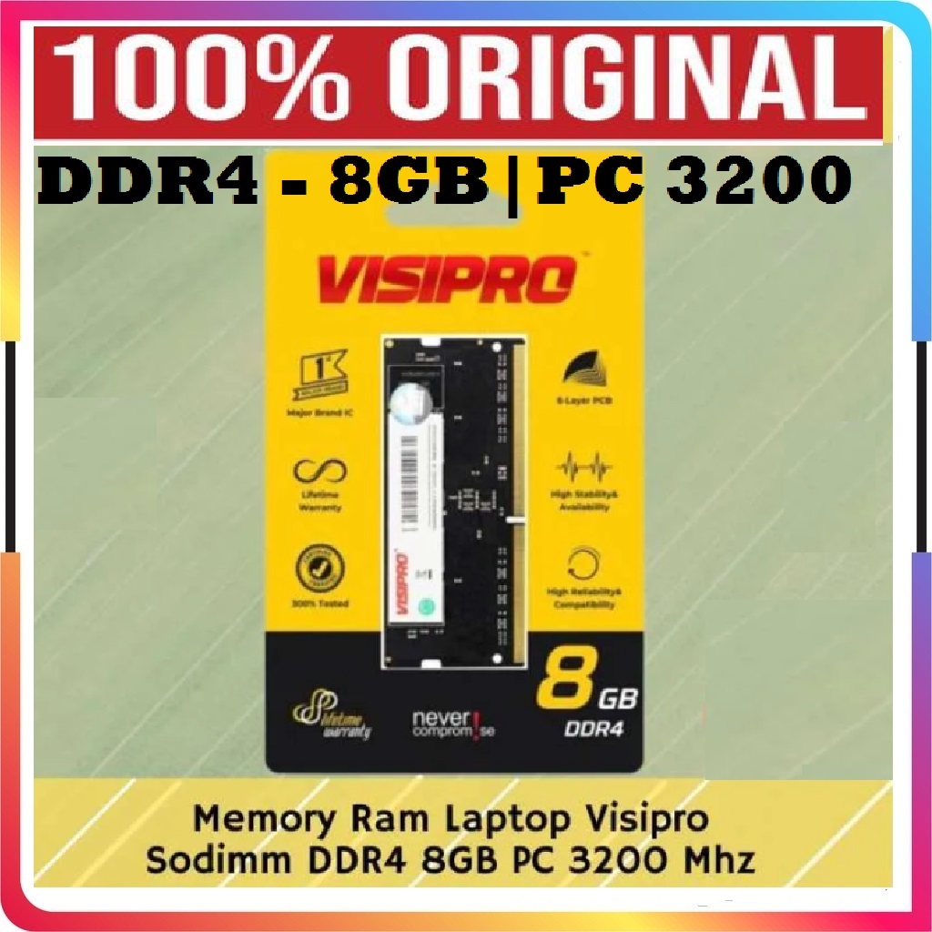 Jual VISIPRO SODIMM RAM MEMORY LAPTOP MINI PC DDR4 8GB PC 3200MHZ ...