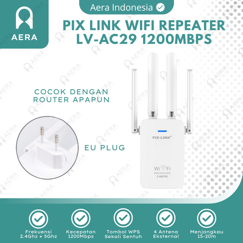 Jual Pix Link Repeater Wifi Pix Link LV-WR09 300 Mbps | Pix Link LV ...