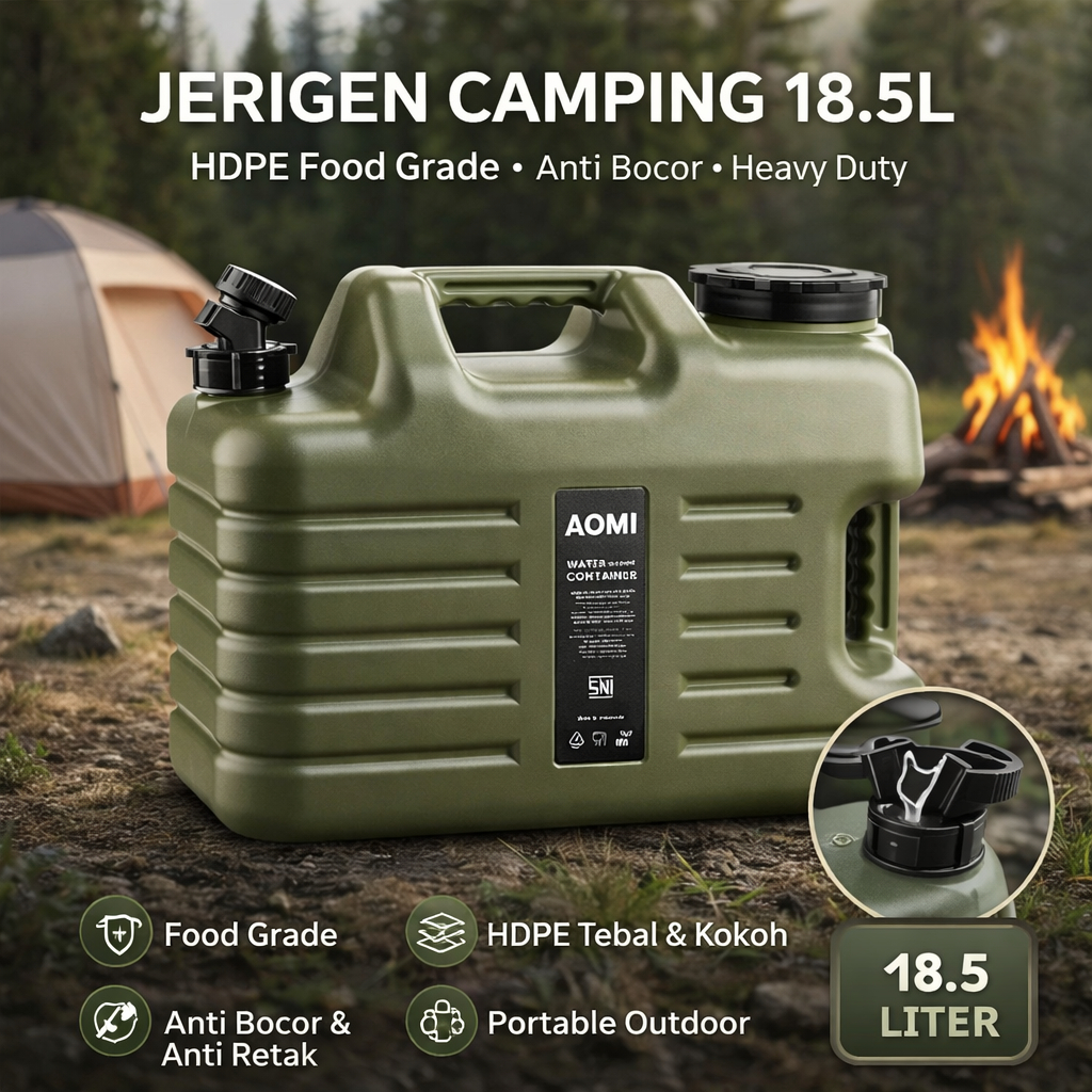 Jerigen Portable 18.5L – Anti Bocor, Mudah Dibawa, Cocok untuk Camping & Outdoor (M1701)