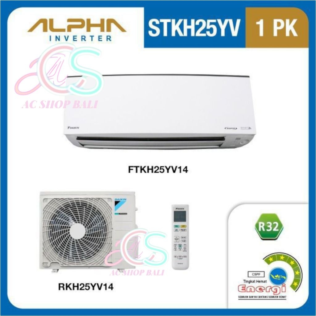 Jual Ac Daikin ALPHA Inverter 1 Pk FTKH25YV Ac Daikin nusantara 1 Pk ...