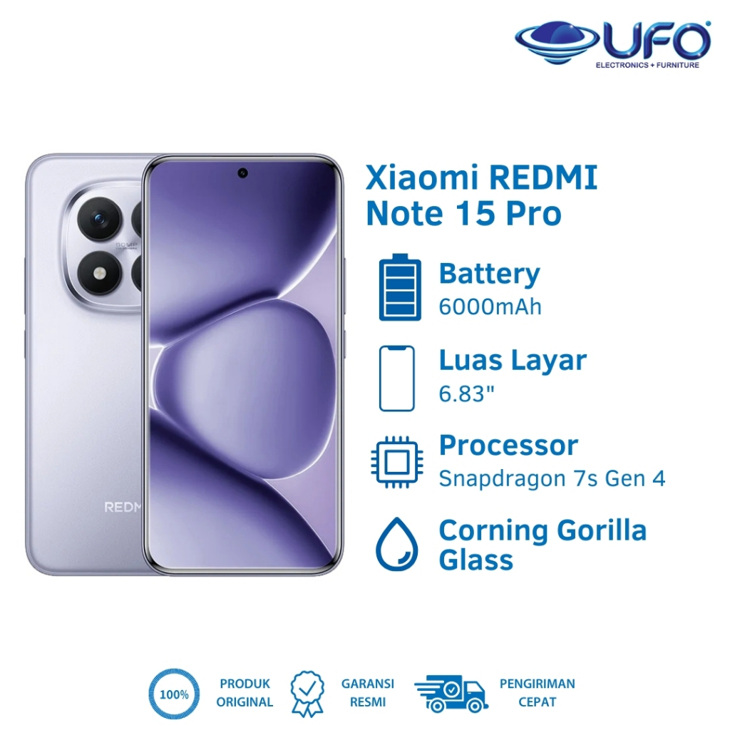 Jual Xiaomi Redmi Note 15 Pro Plus 5G 8GB 256GB 200MP 6500mAh 100W ...