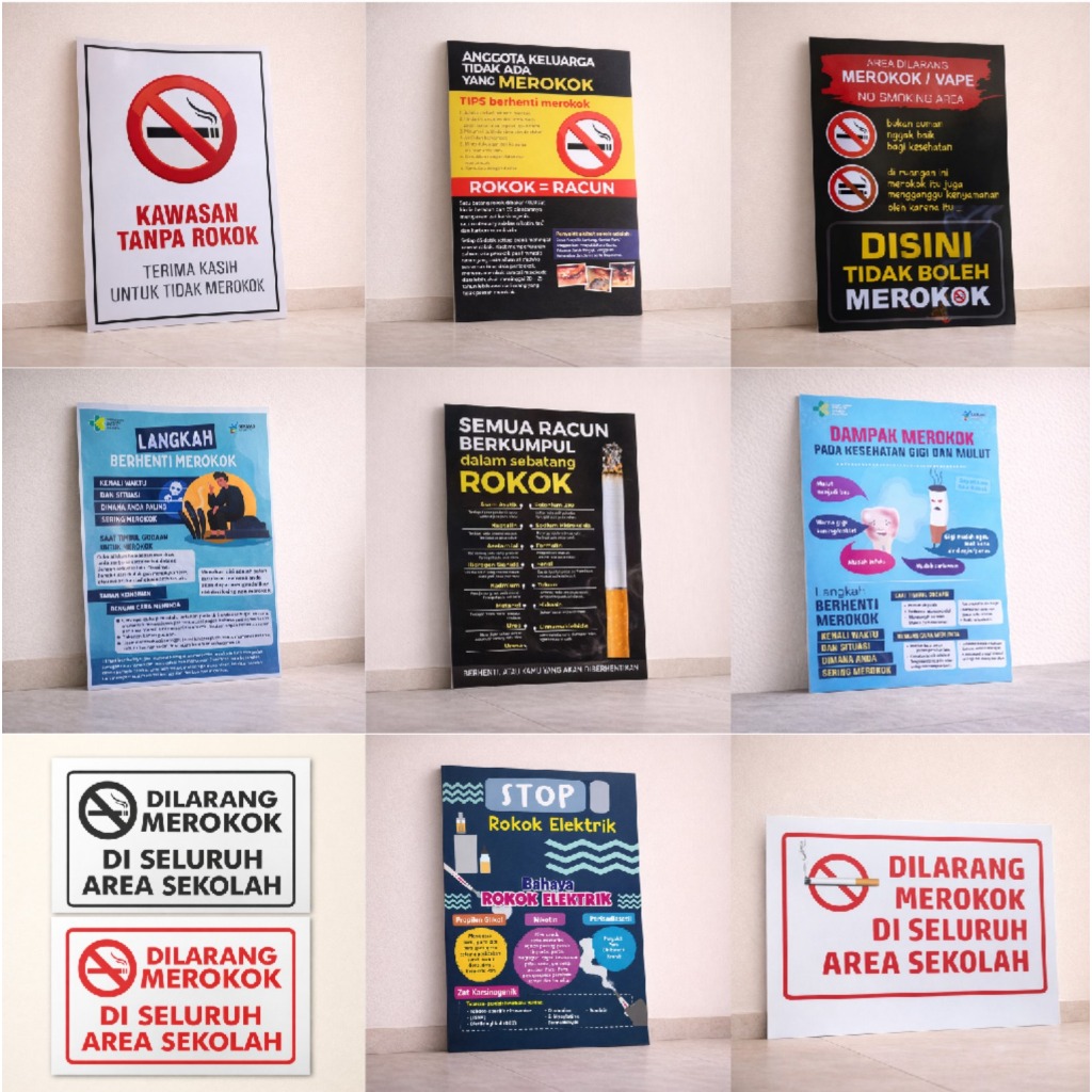 Jual Poster Kawasan Tanpa Rokok, Edukasi Bahaya Merokok, Poster Rokok ...