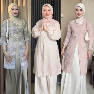 Tissa Tunik Katun Bolong Bordir Elegan Muslimah