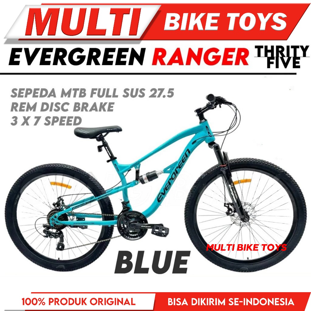 Jual Sepeda Gunung MTB 27.5 Inch Evergreen Ranger R 35 Full Suspension ...