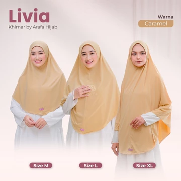 Arafa Hijab Khimar Livia Bergo Instan Jersey Premium Kerudung Syari Lebaran Jilbab Non Pet 2026