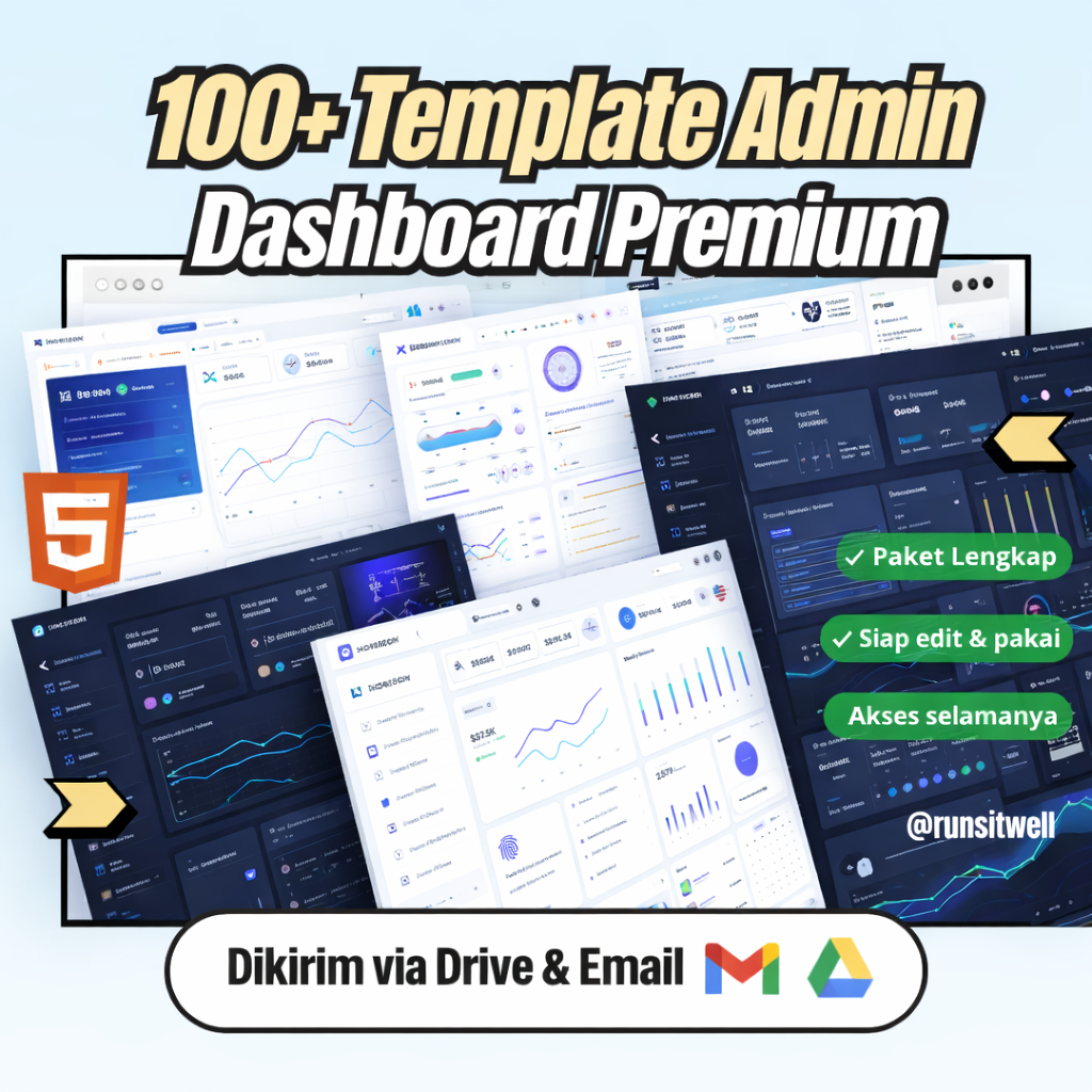 Jual Paket 100+ Template Admin Dashboard HTML Website Premium | Shopee ...