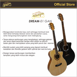 GITAR AKUSTIK/AKUSTIK ELECTRIK ORIGINAL JR.SANJAYA DREAM 01 GAN (FREE PACKING KA