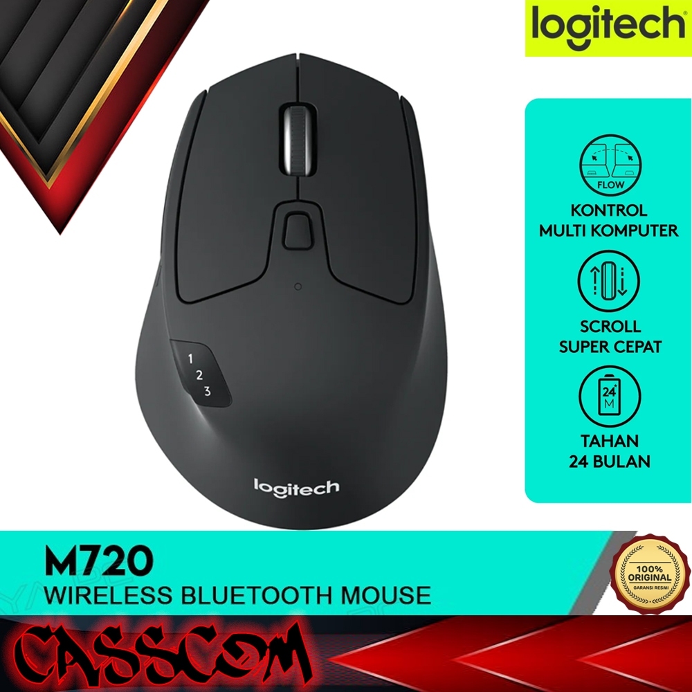 Jual Logitech M720 Mouse Wireless Bluetooth Triathlon Multi-Device ...