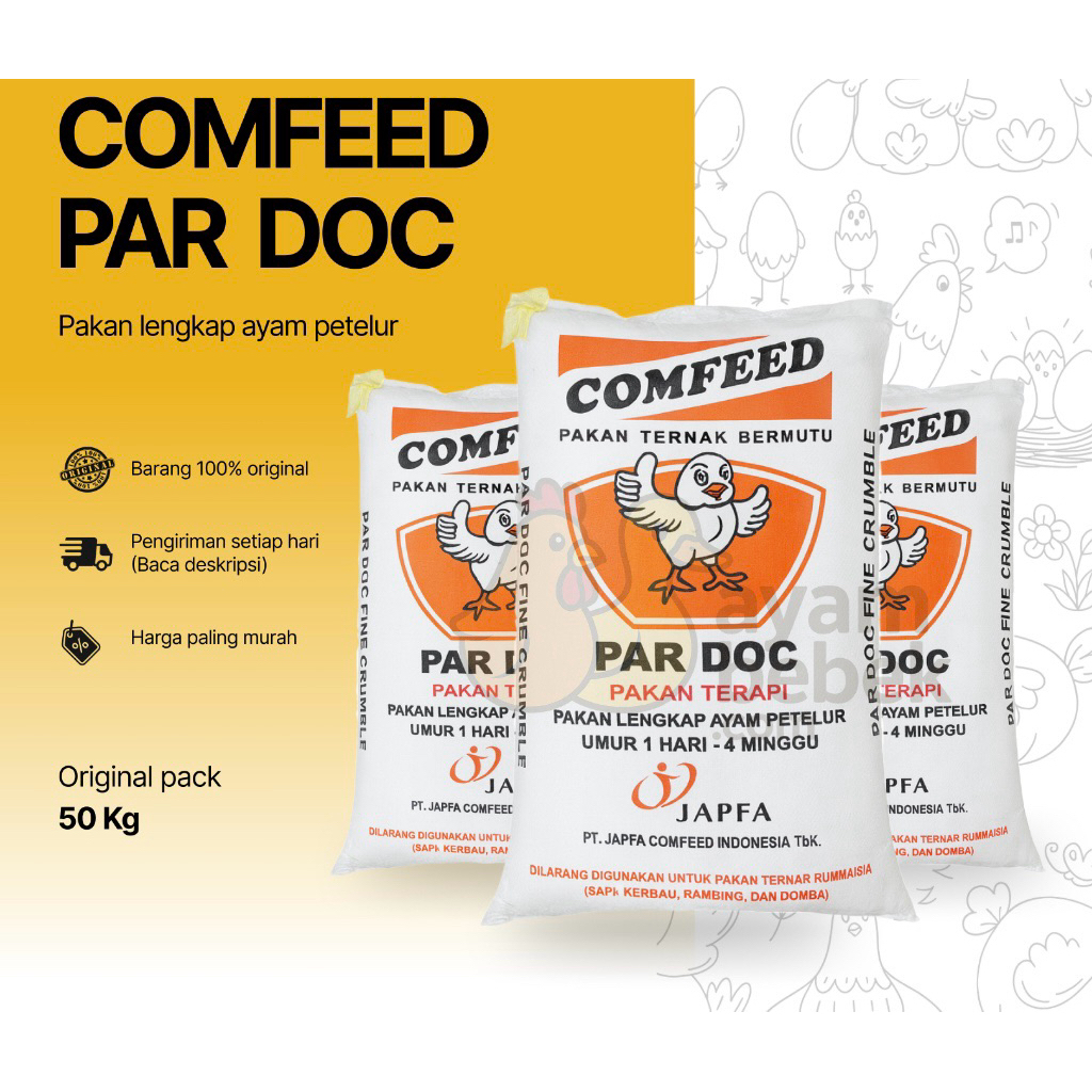 Jual Japfa Comfeed PAR DOC - Pakan Lengkap Ayam Petelur (Starter ...