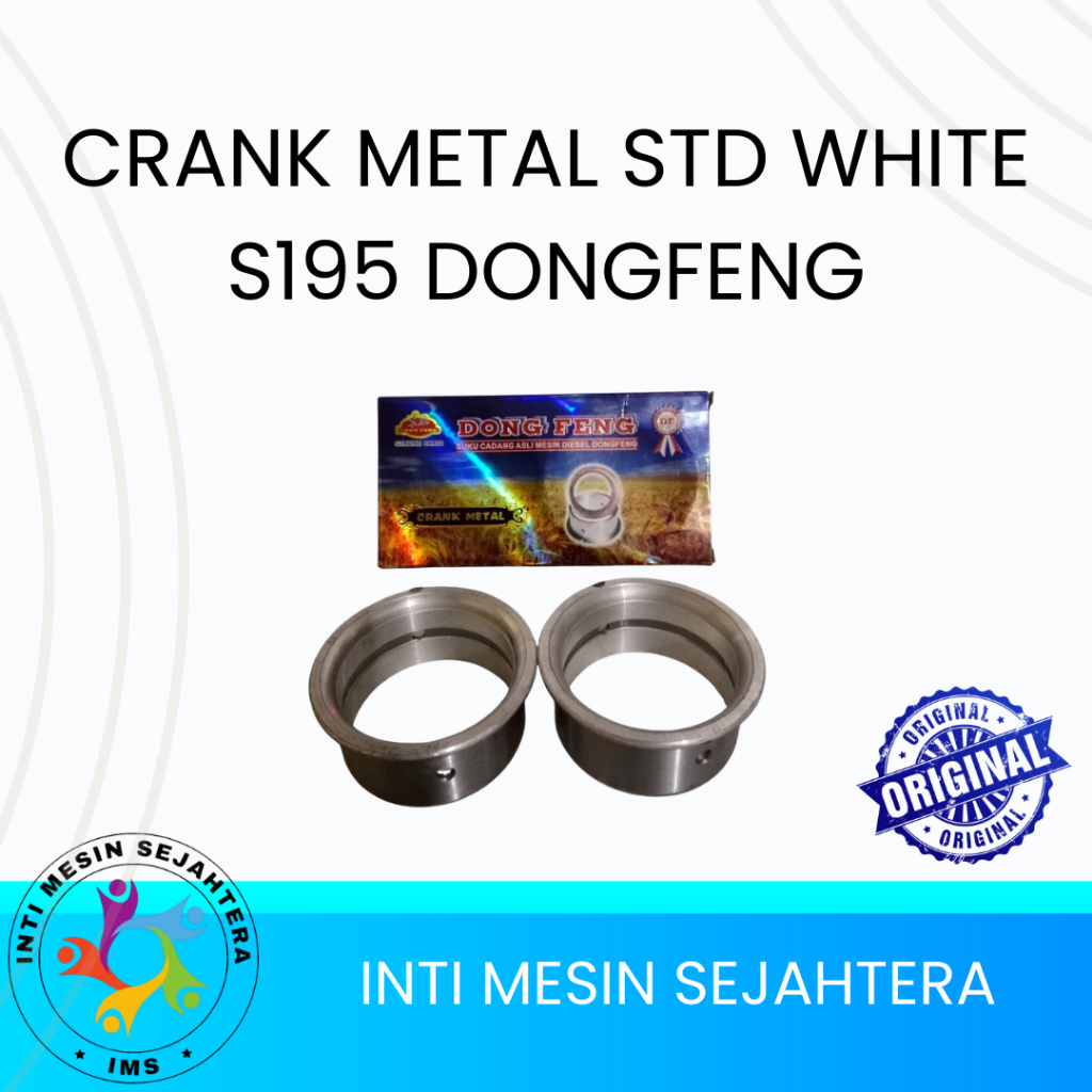 Jual Metal Duduk S195 Dongfeng STD White / Crank Metal Mesin Diesel ...