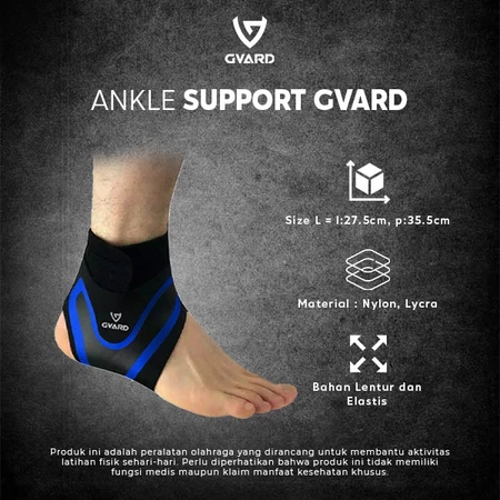 GVARD Ankle Support dengan bahan elastis untuk olahraga rutin