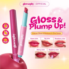 New Launch Glowsophy Color Crush Juicy Tinted Lip Balm Pelembab Bibir Glossy Pigmented Efek