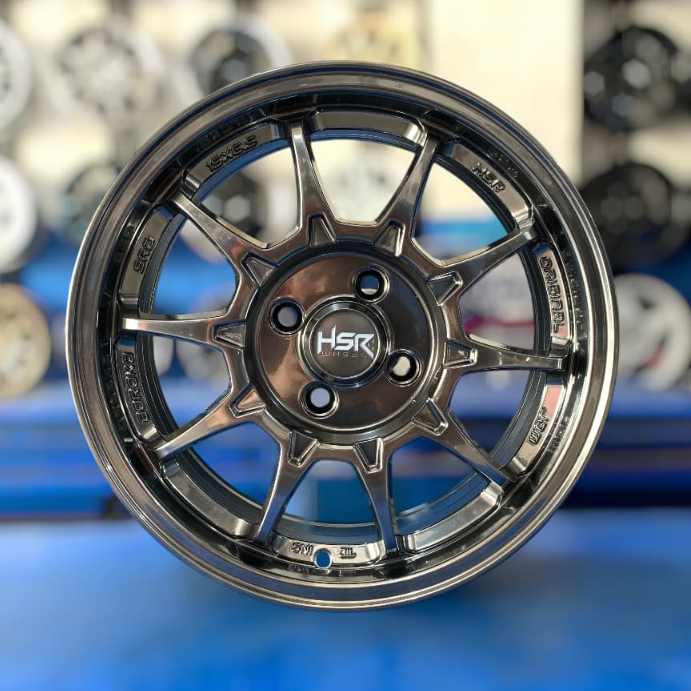 Jual VELG RACING HSR SRD PCD 4X100 LEBAR 6,5INCH ET42 HYPER BLACK ...