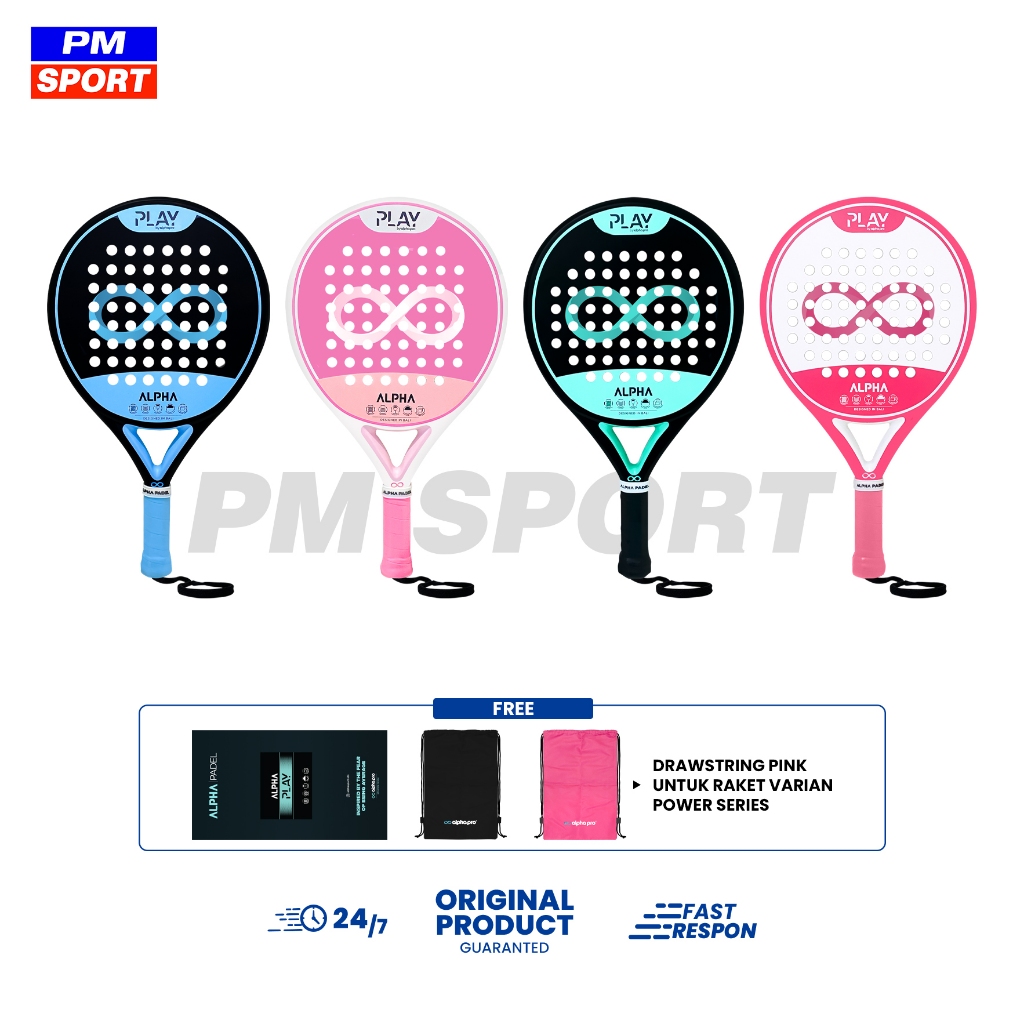 Jual RAKET PADEL ALPHA PLAY FIBERGLASS RACKET PADDLE PADELBALL NEW ...