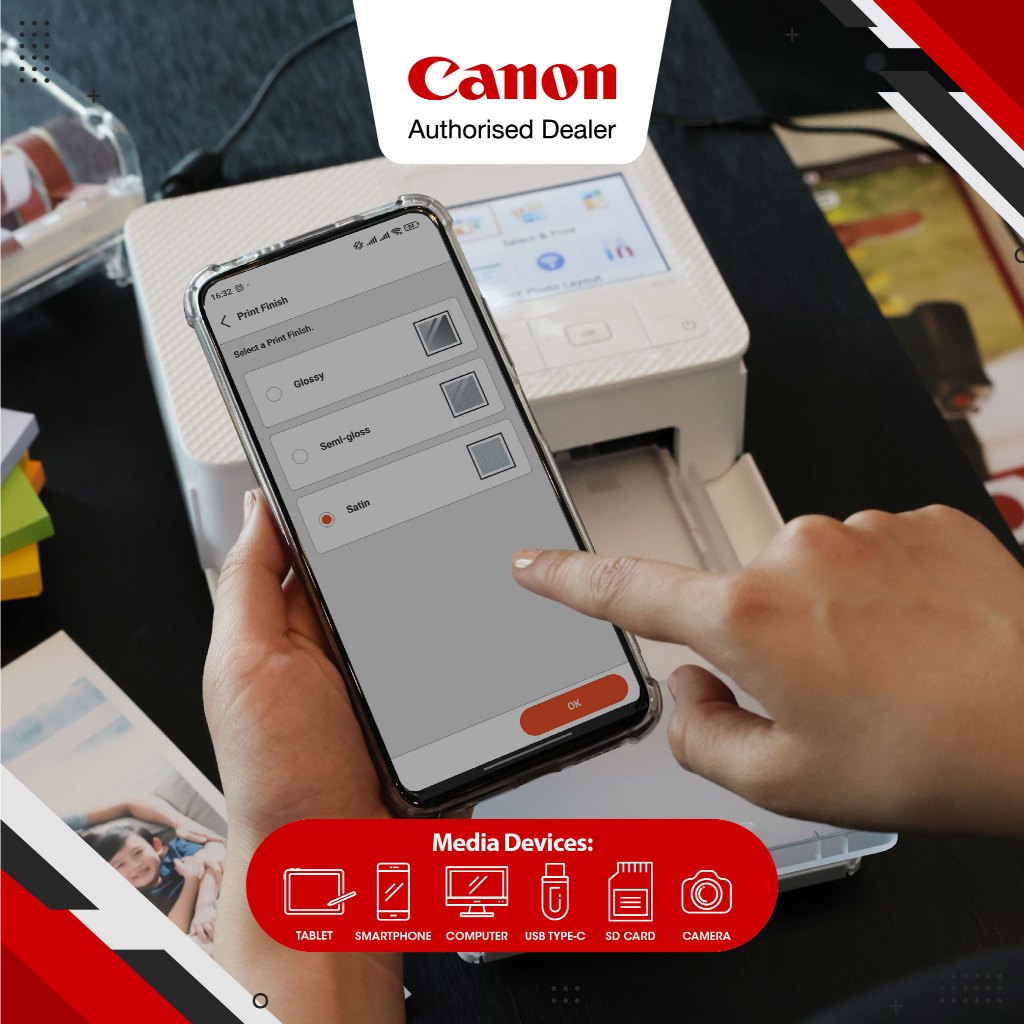 Canon Selphy Photo Printer CP1500 White (5)