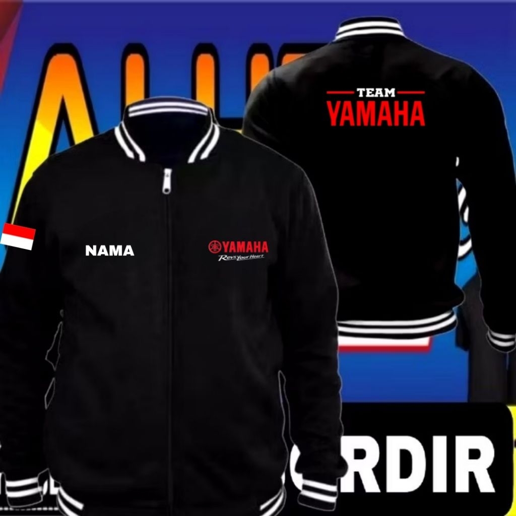 Jual jaket bordir Yamaha jaket Yamaha team jaket seragam Yamaha team ...
