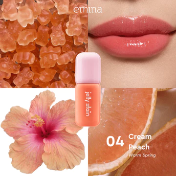 EMINA Jelly Stain Lip Tint Korea Glossy Ombre Tahan 12 Jam Ringan Longlasting Transferproof SPF