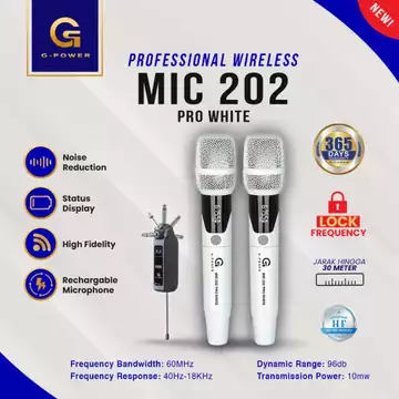 G POWER Microphone Mikrophone 202 PRO Mic Karaoke Meeting Professional Mic Wireless Charger