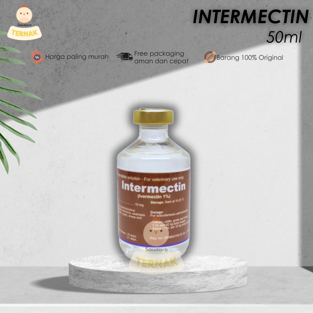Jual Intermectin 50 ml Obat Kutu Cacing Hewan Sapi Kambing Anjing ...
